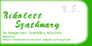 nikolett szathmary business card